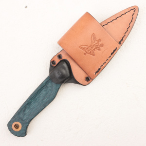 Нож Benchmade Dacian, MagnaCut, Blue Denim Micarta Handle, Brown Leather Sheath, 203-04