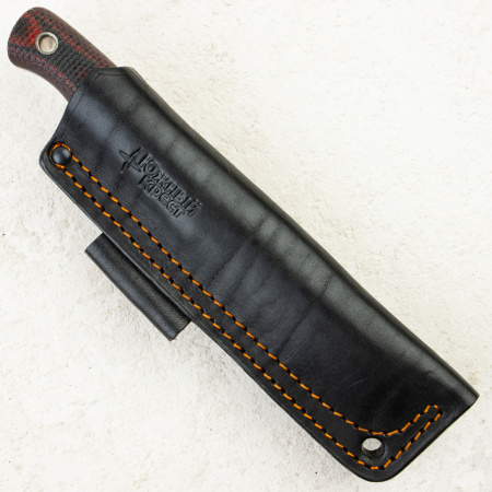 Нож Южный Крест ЯГД, Elmax, Convex, Micarta Black/Red, Насечка