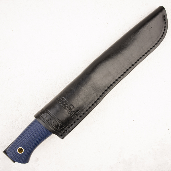Нож Южный Крест Длинный Джек Эксперт, N690, Микарта Синяя, Насечка - купить в интернет-магазине Blademan