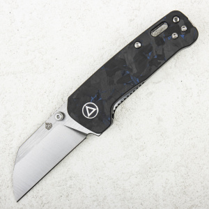 Нож QSP Penguin MINI, 14C28N, Shredded Carbon Fiber Blue - складной туристические ножи из стали Нож QSP Penguin MINI, 14C28N, Shredded Carbon Fiber Blue - складной туристические ножи из стали