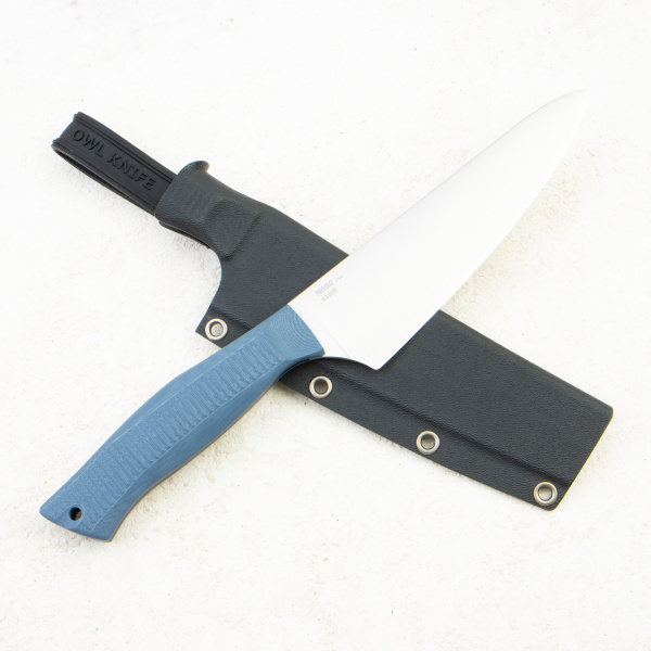 Нож OWL S160 F Мини-Шеф, N690 Cryo, G10 Navy Blue, Kydex, (Эксклюзивный цвет)