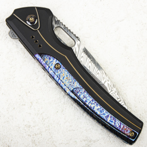 Нож WE Knife Exciton, Damasteel, Titanium/Flamed Titanium. LIMITED EDITION - складной туристические ножи из стали Нож WE Knife Exciton, Damasteel, Titanium/Flamed Titanium. LIMITED EDITION - складной туристические ножи из стали