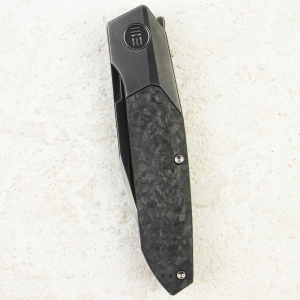 Нож WE Knife Brr15, Polished Gray, M390, Gray Titanium/ Shredded Carbon Fiber Handle, WE24007-3 Нож WE Knife Brr15, Polished Gray, M390, Gray Titanium/ Shredded Carbon Fiber Handle, WE24007-3