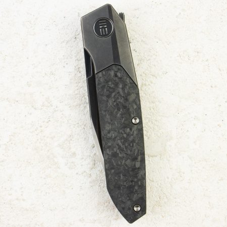 Нож WE Knife Brr15, Polished Gray, M390, Gray Titanium/ Shredded Carbon Fiber Handle, WE24007-3 Нож WE Knife Brr15, Polished Gray, M390, Gray Titanium/ Shredded Carbon Fiber Handle, WE24007-3