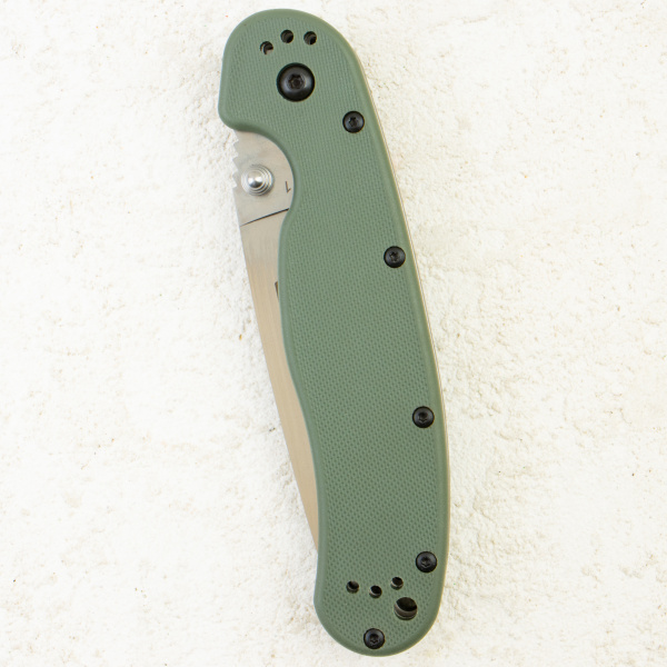 Нож Ontario Rat 1, D2, Satin, Olive Nylon, 8867OD