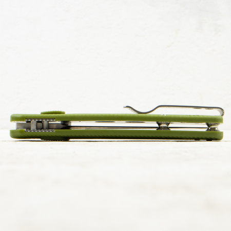 Нож QSP Penguin V2 Glyde Lock, Stonewash-Satin, 14C28N, FRN OD Green Handle, QS130GL-B1 Нож QSP Penguin V2 Glyde Lock, Stonewash-Satin, 14C28N, FRN OD Green Handle, QS130GL-B1