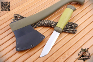 Набор Morakniv Outdoor Kit MG, нож Mora 2000, топор, Зеленый Набор Morakniv Outdoor Kit MG, нож Mora 2000, топор, Зеленый - купить в интернет-магазине Blademan