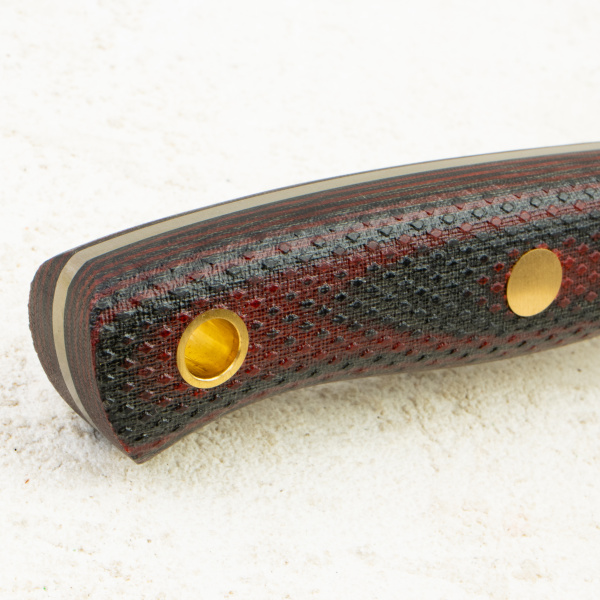 Нож Южный Крест Slender M, Elmax, Micarta Black/Red, Насечка