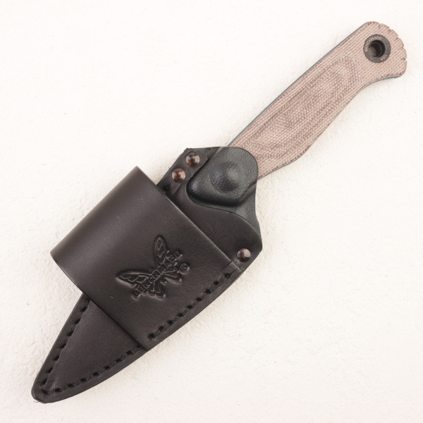 Нож Benchmade Dacian, MagnaCut, Brown Micarta Handle, Black Leather Sheath, 203BT-03