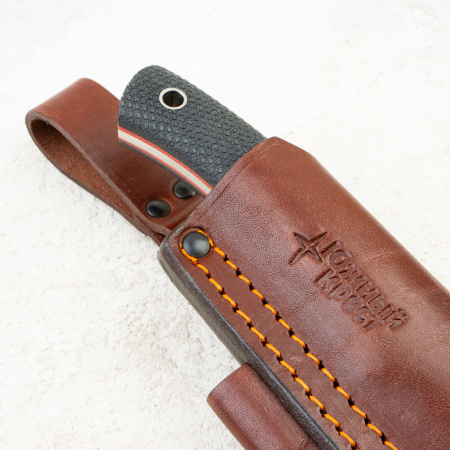 Нож Южный Крест Траппер, Convex, Elmax, Micarta Черная, Насечка, 255.2362.Elmax.K