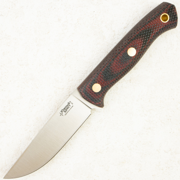 Нож Южный Крест Fang L, VG-10, Micarta Black/Red, Насечка