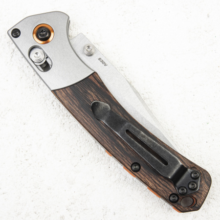 Нож Benchmade Mini Crooked River, 15085-2, CPM-S30V, Wood - купить в интернет-магазине Blademan