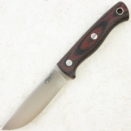 Нож Южный Крест Caribou L, Convex, Elmax, Micarta Black/Red, Насечка, 253