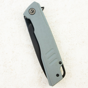 Нож Petrified Fish Loco, D2, Black Stonewash, G10 Gray Handle, PFB02GADW