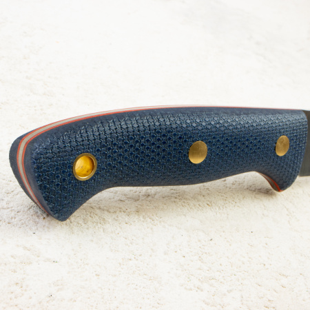 Нож Южный Крест Meat Master, CPR, Micarta Blue, Насечка