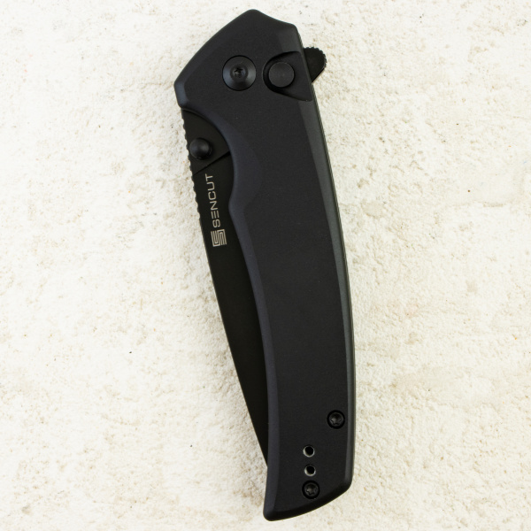 Нож SENCUT Serene, Black Stonewashed, D2, Black Aluminum Handle, S21022B-1