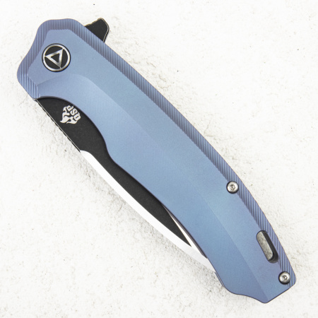 Нож QSP Woodpecker, Bohler M390, Titanium Blue - купить в интернет-магазине Blademan