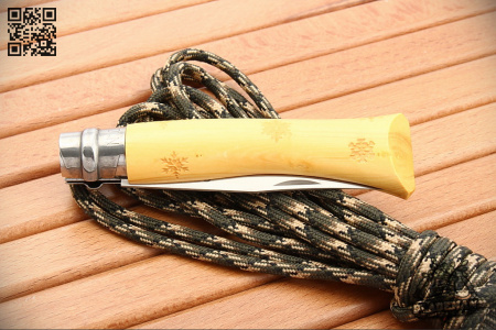 Нож Opinel №7 Nature, Нержавеющая сталь, Самшит, Гравировка снежинки - купить в интернет-магазине Blademan