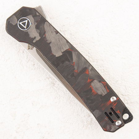 Нож QSP Osprey, 14C28N, G10/Shredded Carbon Red - купить в интернет-магазине Blademan