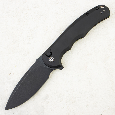 Нож CIVIVI Praxis Button Lock, Nitro-V, Black Aluminum Handle, C18026E-1