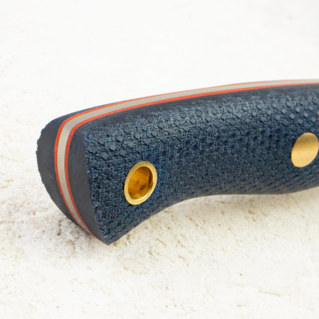 Нож Южный Крест Caribou L, VG-10, Micarta Blue, Насечка