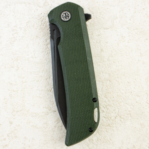 Нож Petrified Fish Tunny, Black Stonewashed, 14C28N, Micarta Army Green Handle, PFB05AGRMDW Нож Petrified Fish Tunny, Black Stonewashed, 14C28N, Micarta Army Green Handle, PFB05AGRMDW