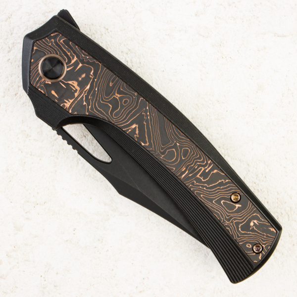 Нож WE Knife Nefaris, CPM 20CV, Copper / Black Titanium Handle - складной туристические ножи из стали