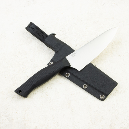 Нож OWL S120 F, N690 Cryo, G10 Black Handle, Kydex