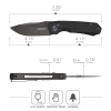 Нож Remette Rhino, 14C28N, Micarta Black Handle, MC25B