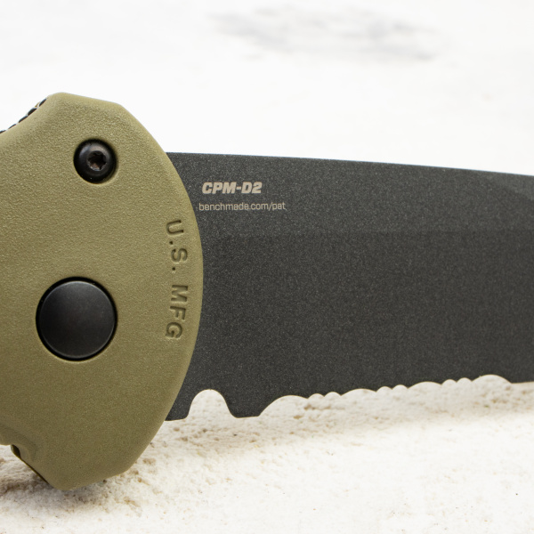 Нож Benchmade Claymore Combo, D2, Grivory Green, 9070SBK-1