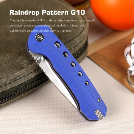 Нож Remette Bee, 14C28N, CNC G10 Blue Handle, RT-Bee-B