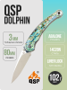 Нож QSP Dolphin, Mirror 14C28N, Abalone Handle, QS161-D