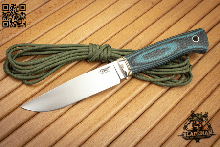 Нож Южный Крест Компаньон Эксперт, N690, Микарта черно-синяя, Насечка - купить в интернет-магазине Blademan