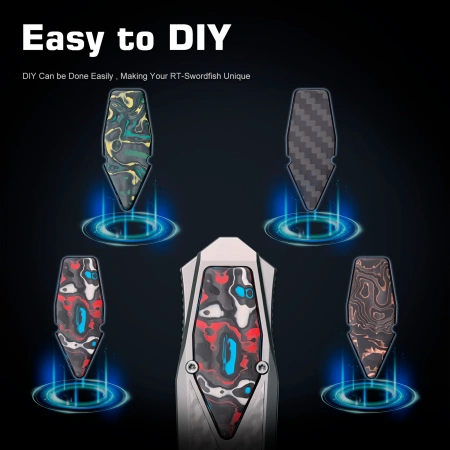 Нож Remette Swordfish Clip-Point, M390, Titanium Colorful Handle, ZL101B3