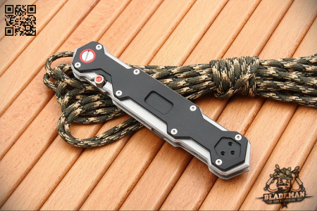 Mr.Blade Ferat, D2 Stonewash Serrated, Black G10 - купить в интернет-магазине Blademan