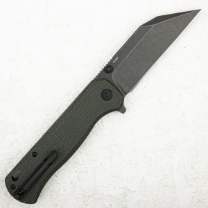 Нож QSP Swordfish Button Lock, 14C28N Black, Micarta Green - складной туристические ножи из стали Нож QSP Swordfish Button Lock, 14C28N Black, Micarta Green - складной туристические ножи из стали