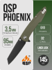 Нож QSP Phoenix, D2 Blackwash, G10 Green Нож QSP Phoenix, D2 Blackwash, G10 Green