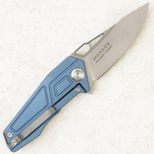 Нож Maxace Panzer, 14C28N, Titanium Blue Нож Maxace Panzer, 14C28N, Titanium Blue