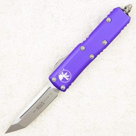 Нож Microtech UTX-85 Tanto, Stonewash, M390, Aluminum Purple, 233-10 PU