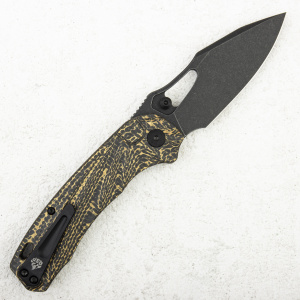 Нож QSP Hornbill, S35VN Black, Golden Carbon Fiber - складной туристические ножи из стали Нож QSP Hornbill, S35VN Black, Golden Carbon Fiber - складной туристические ножи из стали