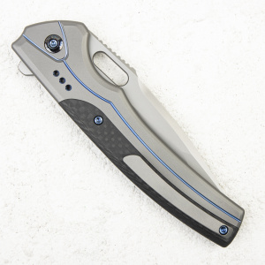 Нож WE Knife Exciton, CPM 20CV, Titanium/Twill Carbon Fiber Gray. LIMITED EDITION - складной туристические ножи из стали Нож WE Knife Exciton, CPM 20CV, Titanium/Twill Carbon Fiber Gray. LIMITED EDITION - складной туристические ножи из стали