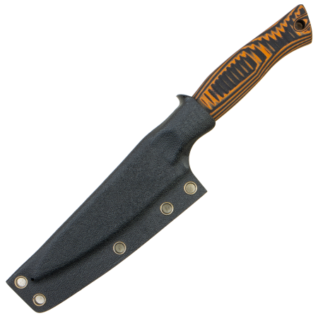 Нож овощной OWL S100 F, N690 Cryo, G10 Black/Orange, Kydex