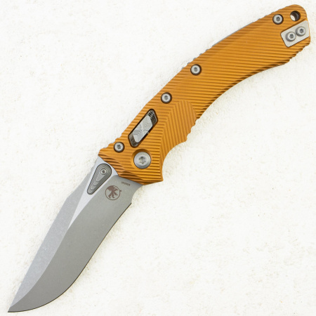 Нож Microtech Amphibian RAM-LOK,  Apocalyptic, M390, Aluminum Fluted Tan, 137RL-10