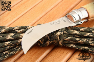 Нож грибника Opinel №8, Нержавеющая сталь, Бук, Блистер - складной туристические ножи из стали