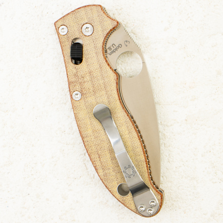 Нож Spyderco Manix 2, CPM Cru-Wear, Canvas Micarta Brown, C101MPCW2 Нож Spyderco Manix 2, CPM Cru-Wear, Canvas Micarta Brown, C101MPCW2