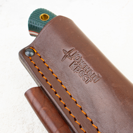 Нож Южный Крест Шершень L, N690, Конвекс, Микарта Изумруд, Насечка - купить в интернет-магазине Blademan