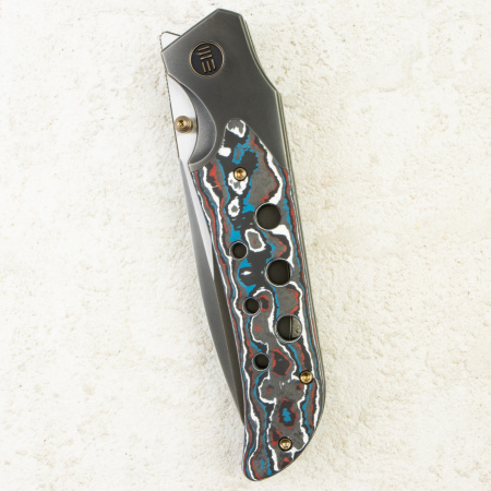 Нож WE Knife WE-Guthrie, Polished Gray, CPM 20CV, Titanium/FatCarbon Fiber Inlay Handle, WE23072B-3 Нож WE Knife WE-Guthrie, Polished Gray, CPM 20CV, Titanium/FatCarbon Fiber Inlay Handle, WE23072B-3