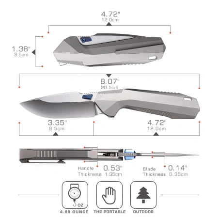 Нож Remette WK1, M390, Titanium Gray Handle, WK1-D Нож Remette WK1, M390, Titanium Gray Handle, WK1-D - купить в интернет-магазине Blademan