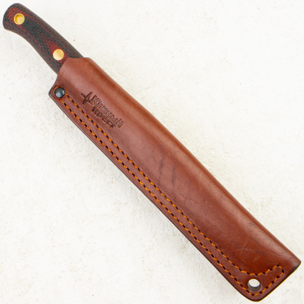 Нож Южный Крест Slender S, Elmax, Micarta Black/Red, Насечка