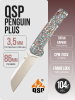 Нож QSP Penguin PLUS, 20CV, Carbon Fiber / Titanium QS130XL-G1